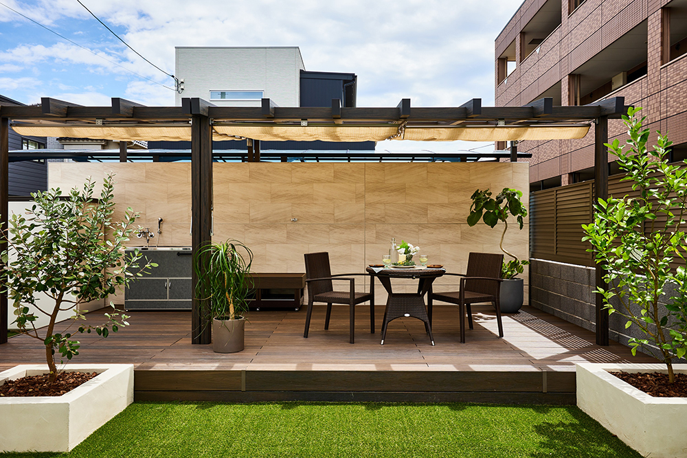 ワンちゃんと家族が集う庭へ｜岡山市の外構リフォーム施工事例アフター