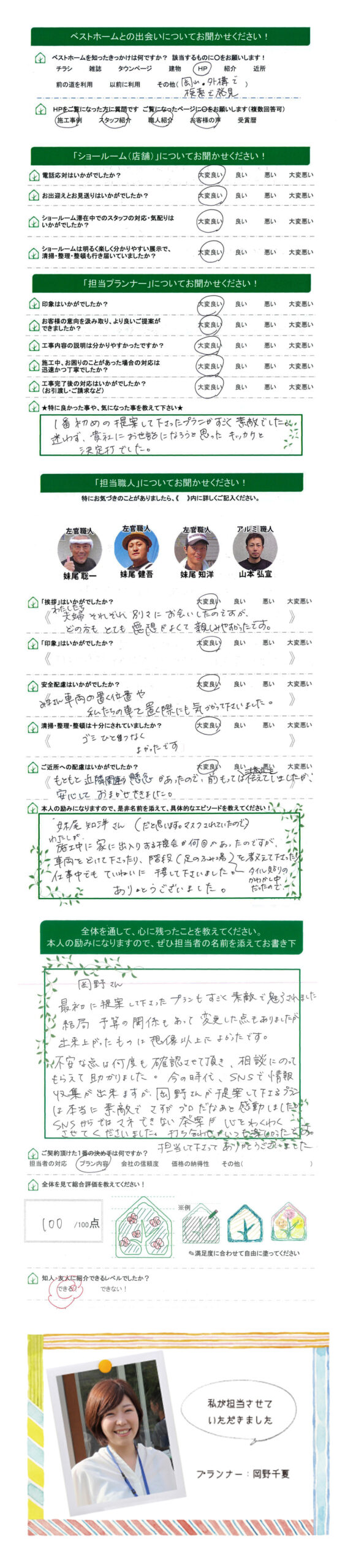 SNSからではマネできない発案が心をわくわくさせてくださいました 赤磐市　T様