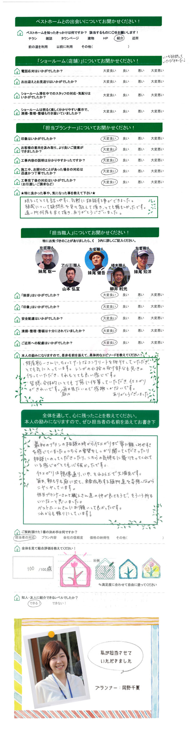 毎日、朝も夕も庭に出て、来春成長する植物達を妄想しながらニヤニヤしています。│赤磐市 リフォームガーデン工事のお客様の声 赤磐市　T様