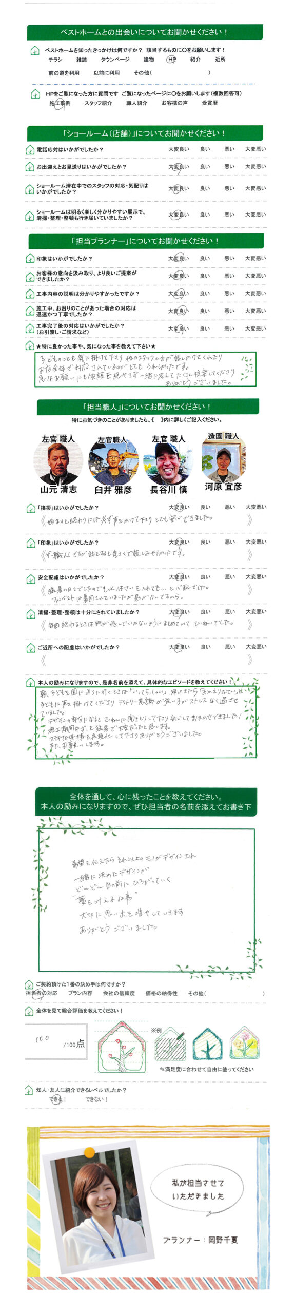 希望を伝えたらそれ以上のモノがデザインされ、一緒に決めたデザインが どんどん目の前にひろがっていく│岡山市北区 新築外構工事のお客様の声 岡山市北区　S様